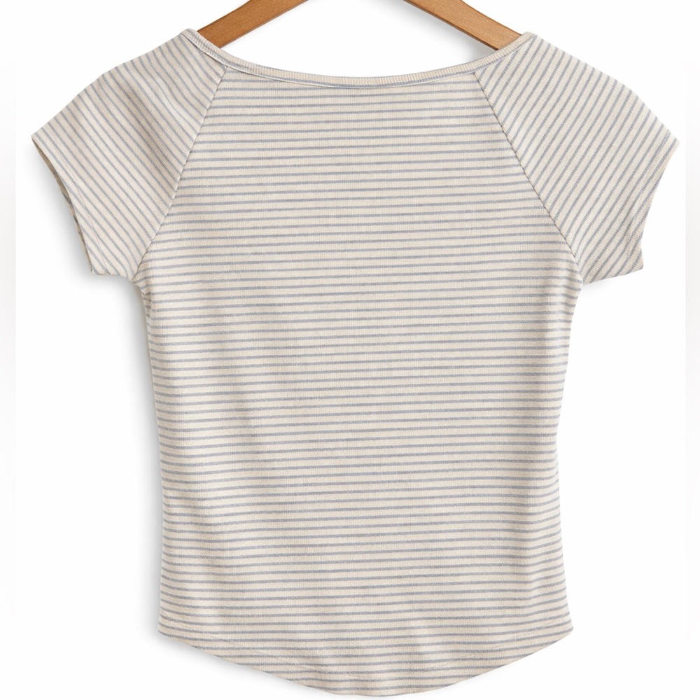 Striped Baby Tee Top Medium - Picture 3 of 4